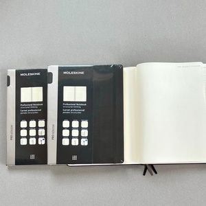 3 Moleskine Professional Notebook-Pro Collection Hardcover, XL-7.5"x.9.25", 192p